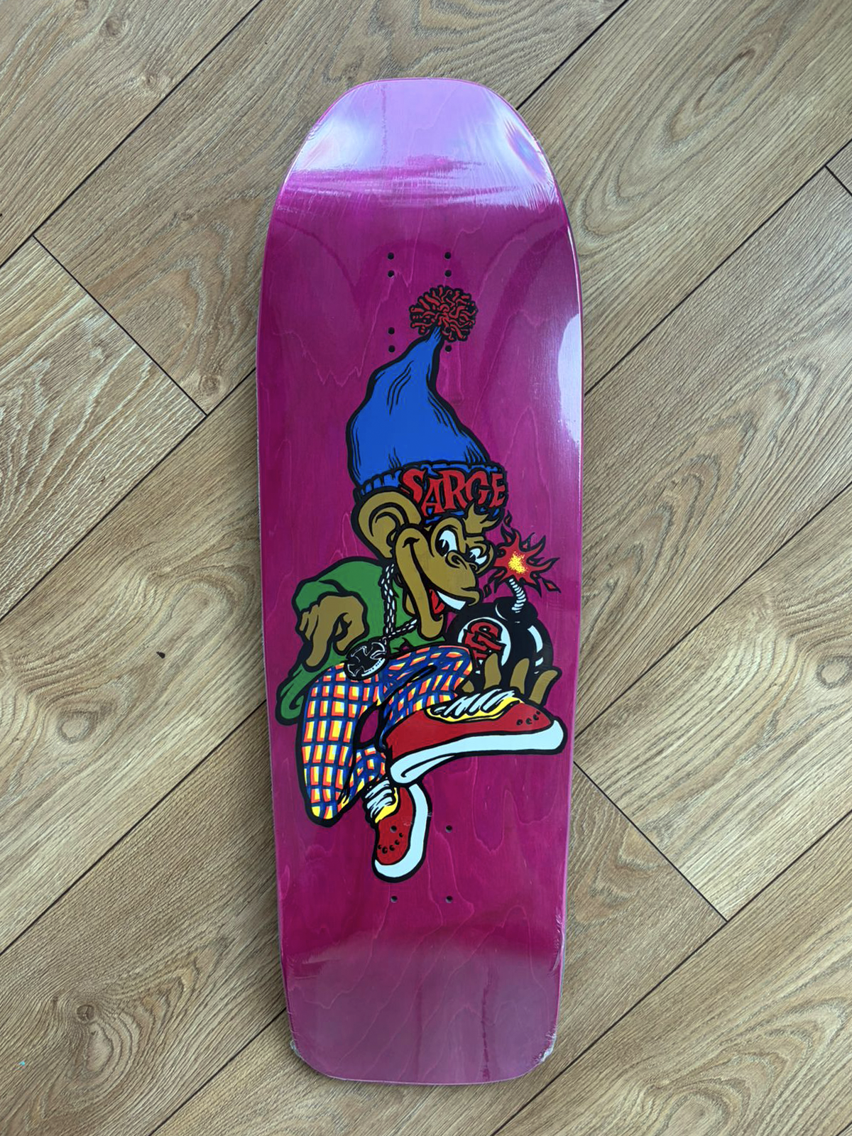 New Deal Monkey Bomber Pink 9.62" Deck