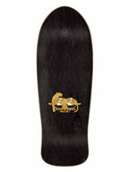 A black skateboard deck with a gold graphic of a horse and rider and the text 'ARTHUR ANTONIO HERNANDO' printed on the underside, shown against a plain white background.