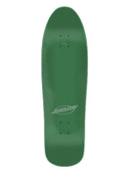 A green skateboard deck shown from the underside against a plain white background, featuring a white 'Bloomer' brand logo near the center.