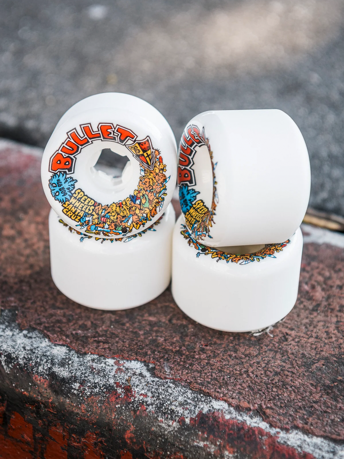 Slime Ball Bullet Vomit Santa Cruz 60mm 97a Skateboard wheels pack of four set.